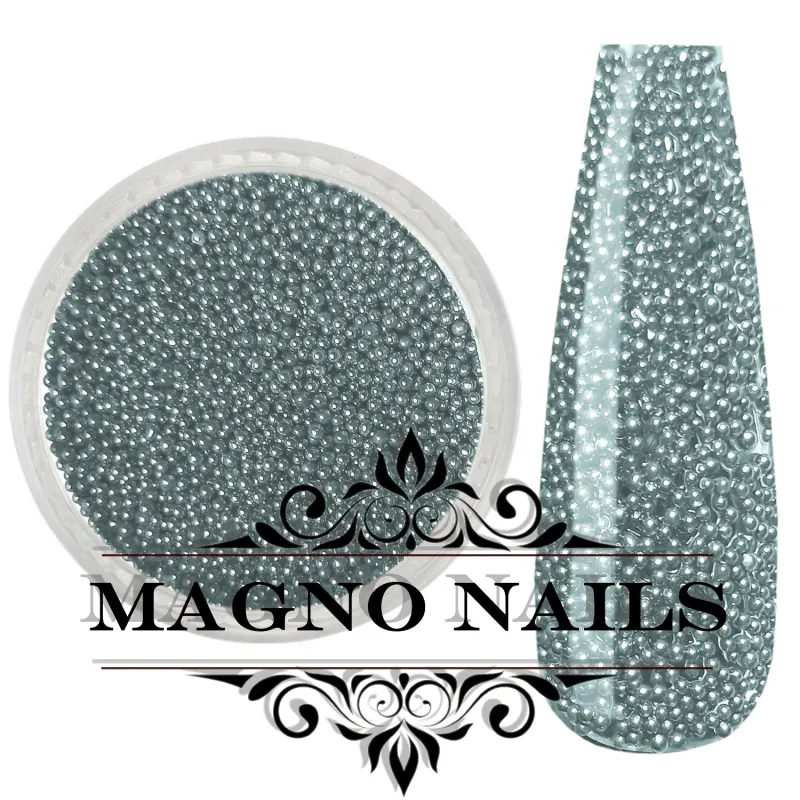 Nail Art Glasperlen - Glas Beads - anthrazit metallic Nägel Nail art Nailart Nageldesign Nagel